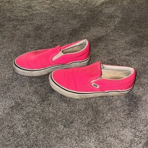 Vans Bright Pink Slip-On Sneakers